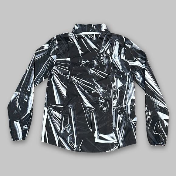 Nike Shield Running Jacket Black/Silver Reflective Print – Women’s Small - Picture 2 of 7